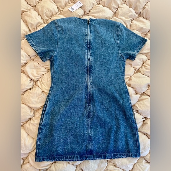 Abercrombie & Fitch Denim Shift Mini Dress | Back Zip | Size Small - Picture 3 of 7